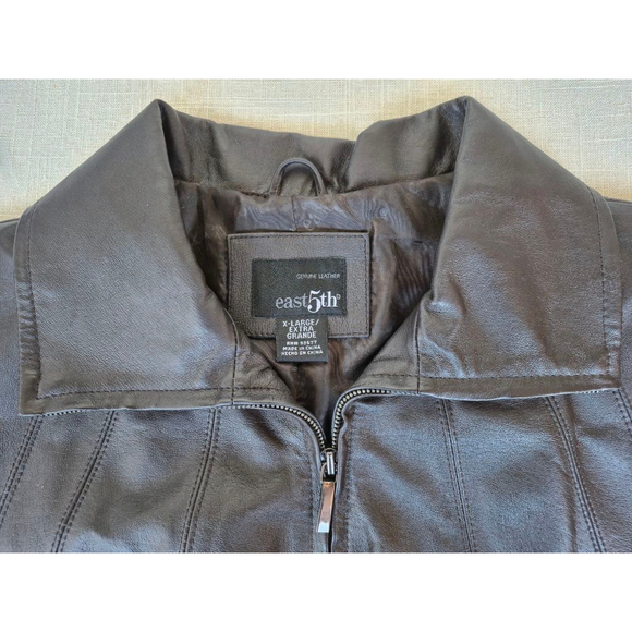 East 5th Genuine Leather Jacket Sophisticated Modern Minimalist XL NWOT - Picture 4 of 12